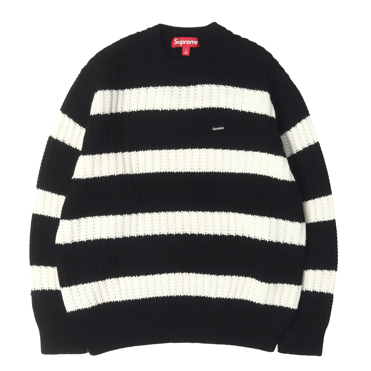 25SS スモールBOXロゴ ストライプ ニット セーター(Loose Gauge Stripe Small Box Sweater)