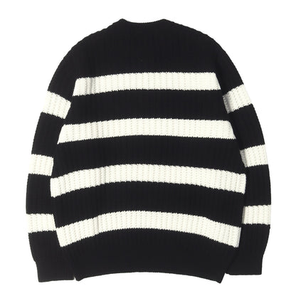 25SS スモールBOXロゴ ストライプ ニット セーター(Loose Gauge Stripe Small Box Sweater)