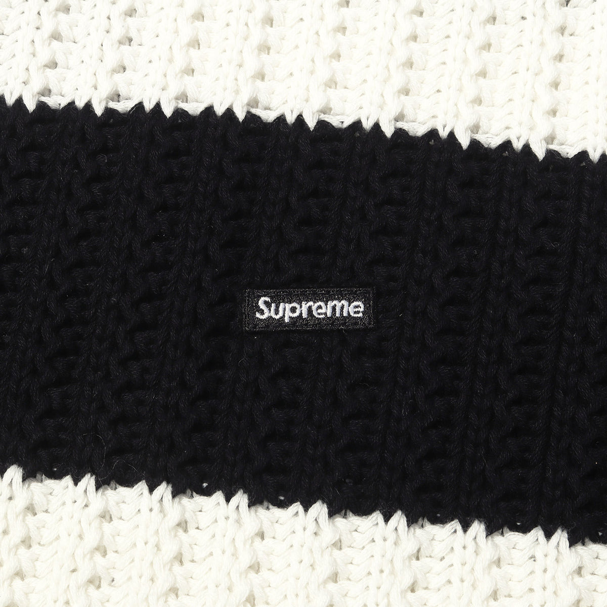 25SS スモールBOXロゴ ストライプ ニット セーター(Loose Gauge Stripe Small Box Sweater)