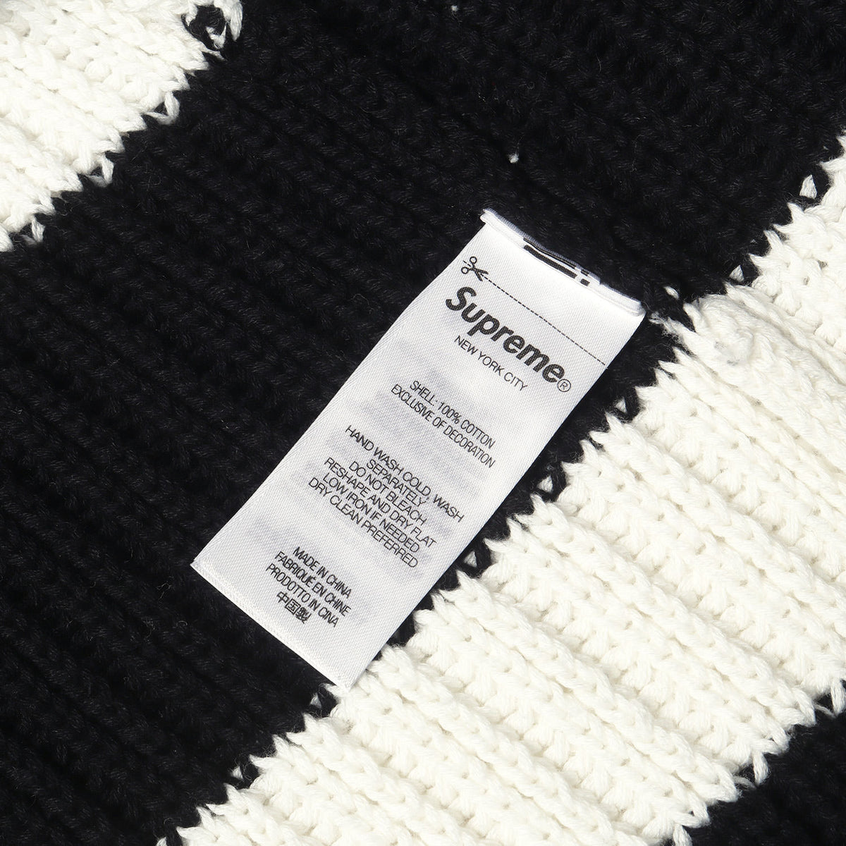 25SS スモールBOXロゴ ストライプ ニット セーター(Loose Gauge Stripe Small Box Sweater)