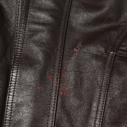 90s 裏地総柄 カウレザー フルジップ ジャケット EDIMARIARE GIOTTO HOMME