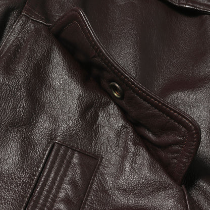 90s 裏地総柄 カウレザー フルジップ ジャケット EDIMARIARE GIOTTO HOMME