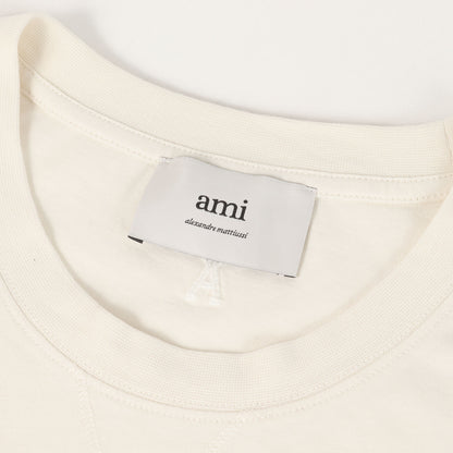 近年タグ ロゴ刺繍 クルーネック Tシャツ