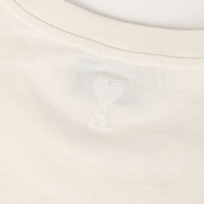 近年タグ ロゴ刺繍 クルーネック Tシャツ
