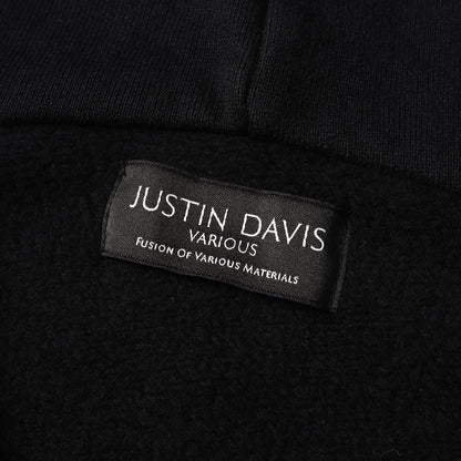 近年モデル JUSTIN DAVIS VARIOUS JUSTINロゴ ハーフジップ スウェットパーカー