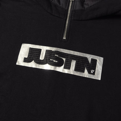 近年モデル JUSTIN DAVIS VARIOUS JUSTINロゴ ハーフジップ スウェットパーカー