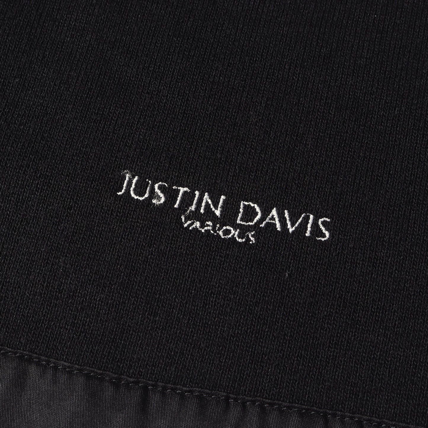 近年モデル JUSTIN DAVIS VARIOUS JUSTINロゴ ハーフジップ スウェットパーカー