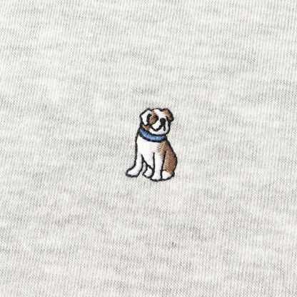 ドッグ刺繍 クルーネック スウェット
