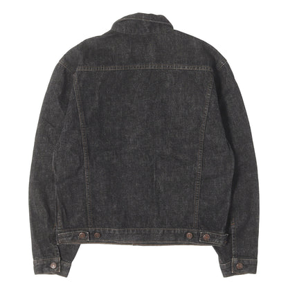 [濃黒 極東リーバイス] 90s 70651-0259 先染め ブラック デニムジャケット / マカオ製 ボタン裏刻印H07