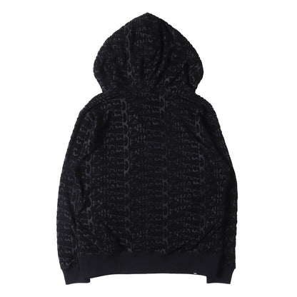 近年モデル 総柄デザイン パイル フルジップパーカー(SCISSORS PILE HOODY)