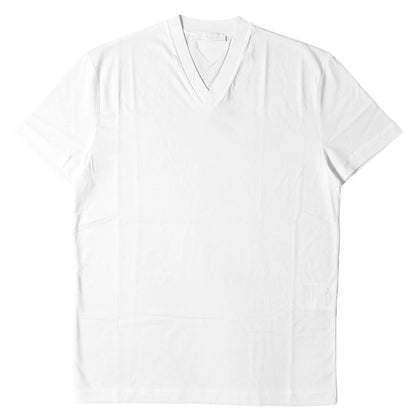 三角ワッペン付き プレーン Vネック Tシャツ