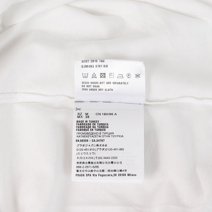 三角ワッペン付き プレーン Vネック Tシャツ