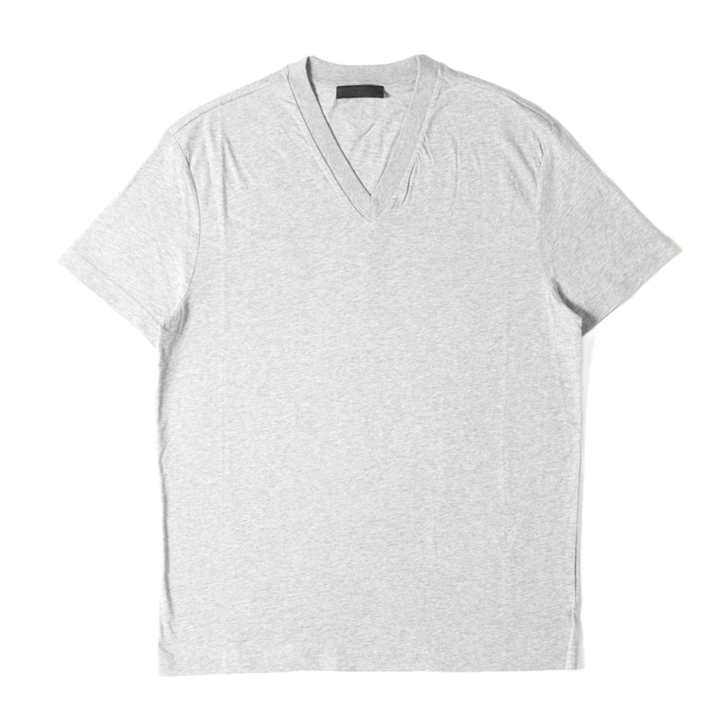 三角ワッペン付き プレーン Vネック Tシャツ