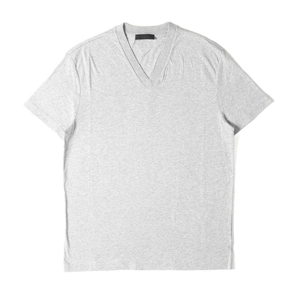 三角ワッペン付き プレーン Vネック Tシャツ
