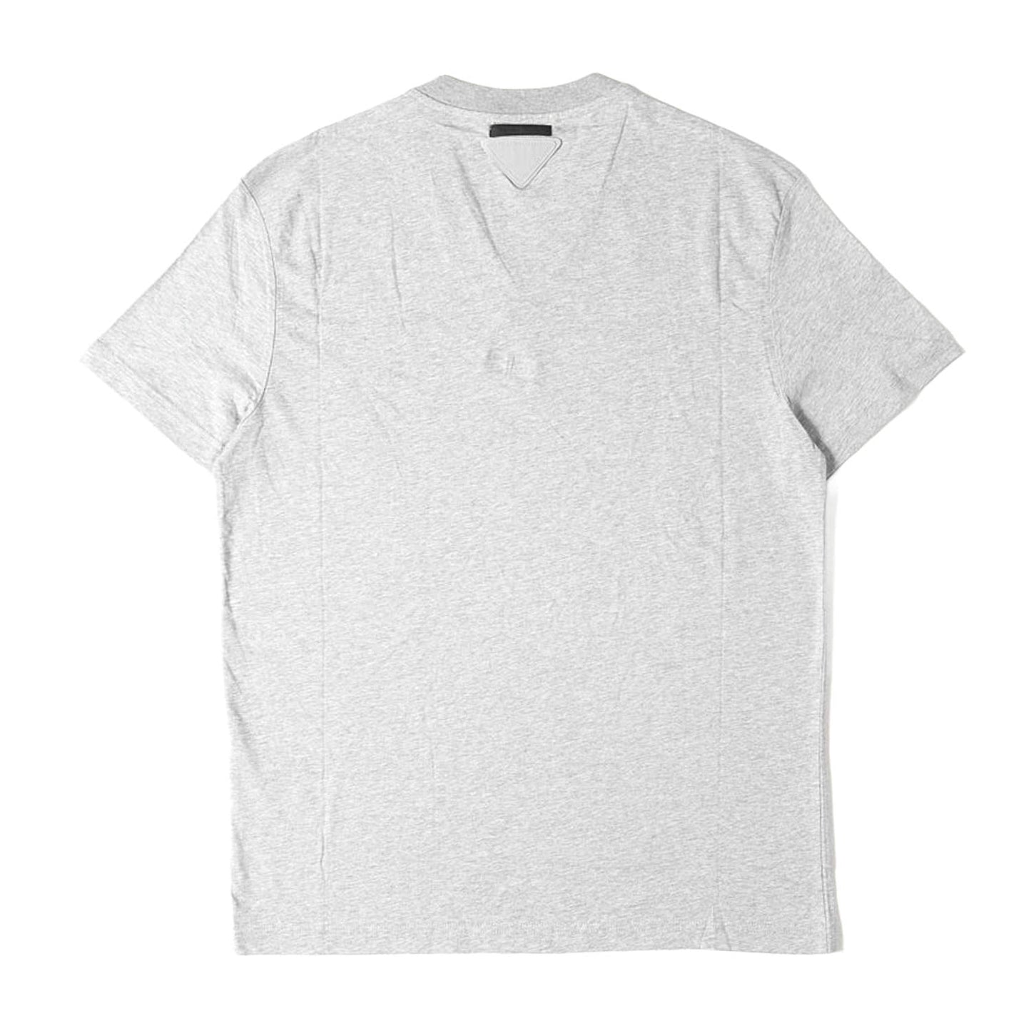 三角ワッペン付き プレーン Vネック Tシャツ