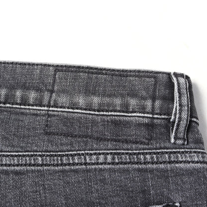 近年モデル ヴィンテージ加工 ストレッチ スリム デニムパンツ