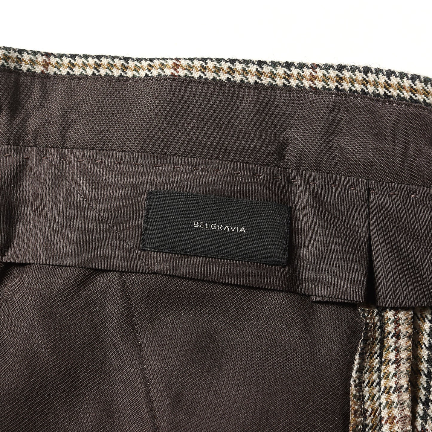 現行タグ ガンクラブチェック ウール スラックスパンツ(BELGRAVIA FIT)
