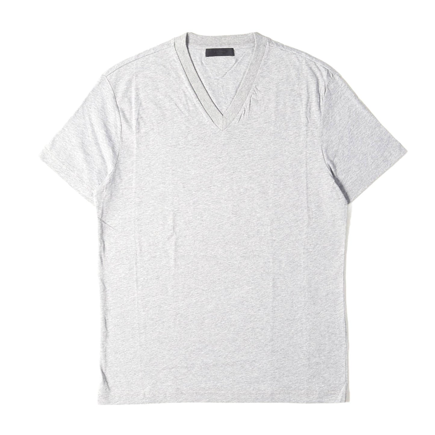三角ワッペン付き プレーン Vネック Tシャツ