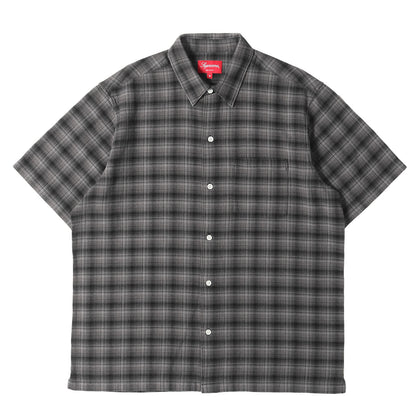 22SS バックロゴ オンブレチェック 半袖シャツ(Plaid S/S Shirt)