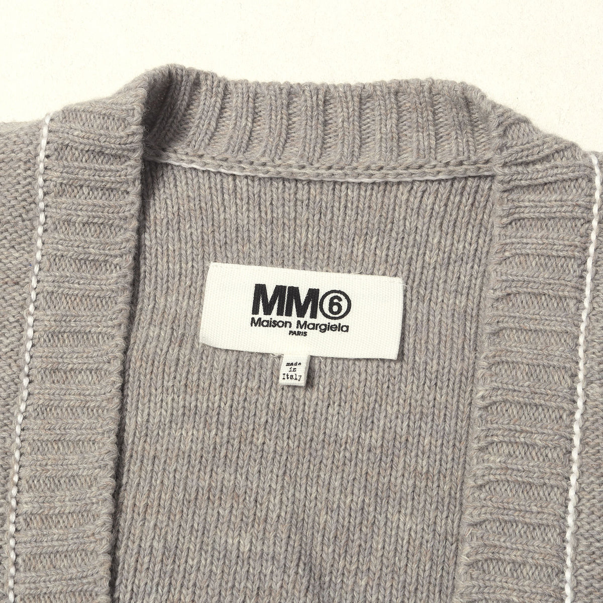 22AW ナンバーワッペン オーバーサイズ ウールニット カーディガン