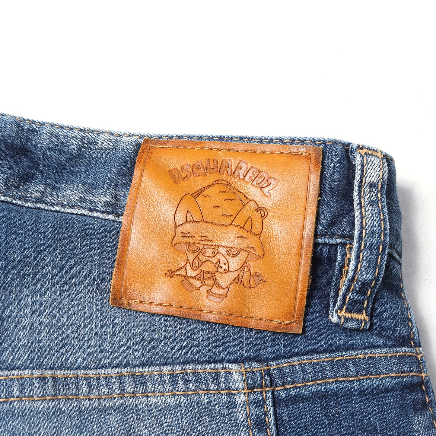 スケーター ダメージリペア加工 ストレッチ デニムパンツ(Skater Jean)