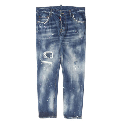 スケーター ダメージリペア加工 ストレッチ デニムパンツ(Skater Jean)