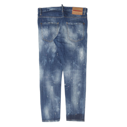 スケーター ダメージリペア加工 ストレッチ デニムパンツ(Skater Jean)