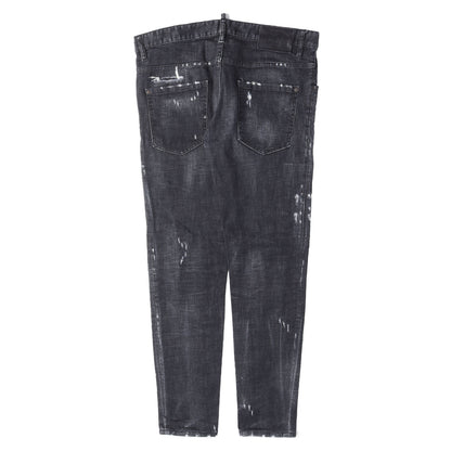 スケーター ダメージリペア加工 ストレッチ デニムパンツ(Skater Jean)