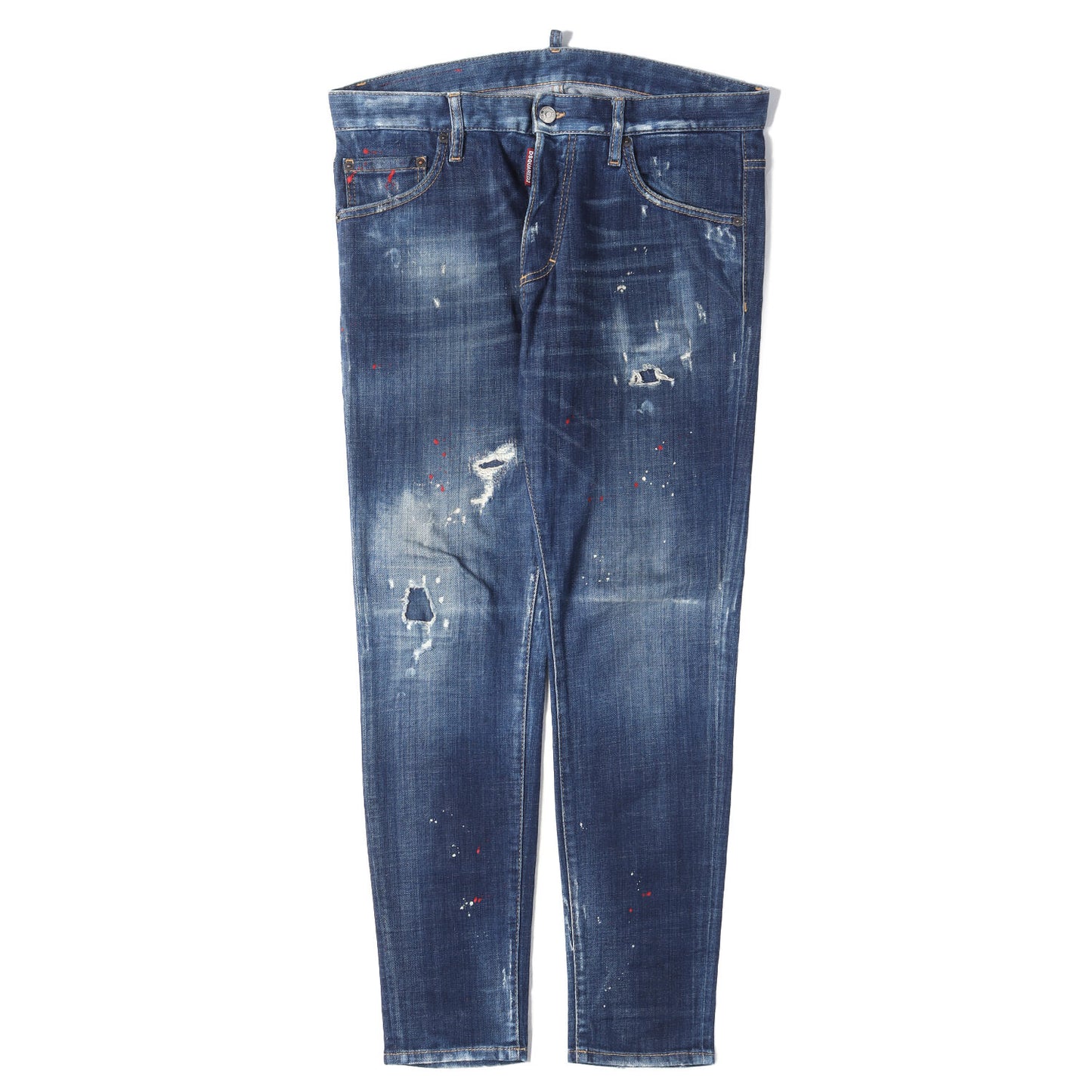ダメージリペア加工 ストレッチ スキニー デニムパンツ(Skinny Dan Jean)
