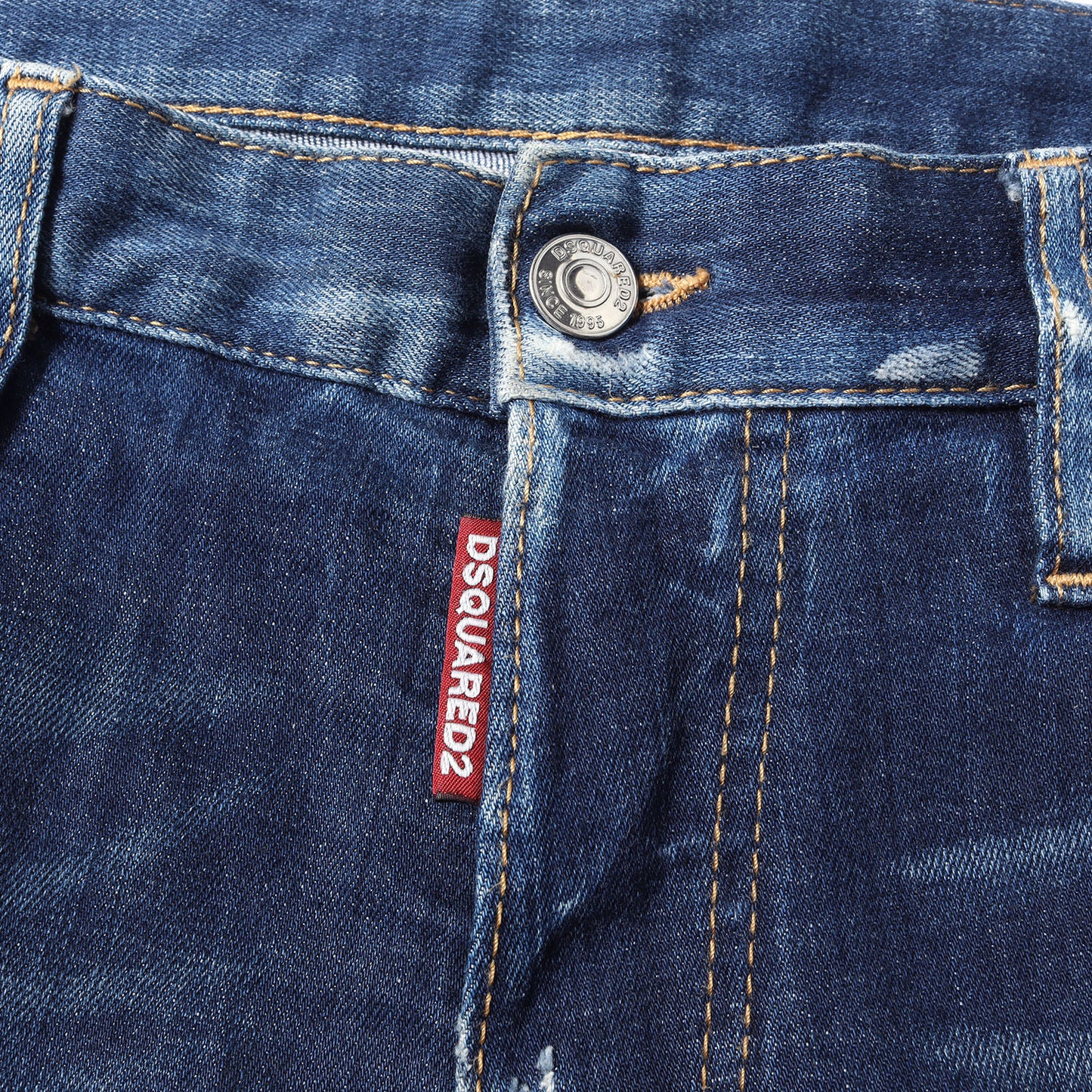 ダメージリペア加工 ストレッチ スキニー デニムパンツ(Skinny Dan Jean)