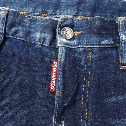 ダメージリペア加工 ストレッチ スキニー デニムパンツ(Skinny Dan Jean)