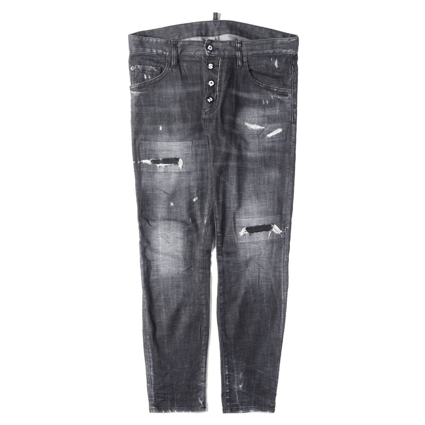 20AW スケーター ダメージリペア加工 ストレッチ デニムパンツ(Skater Jean)