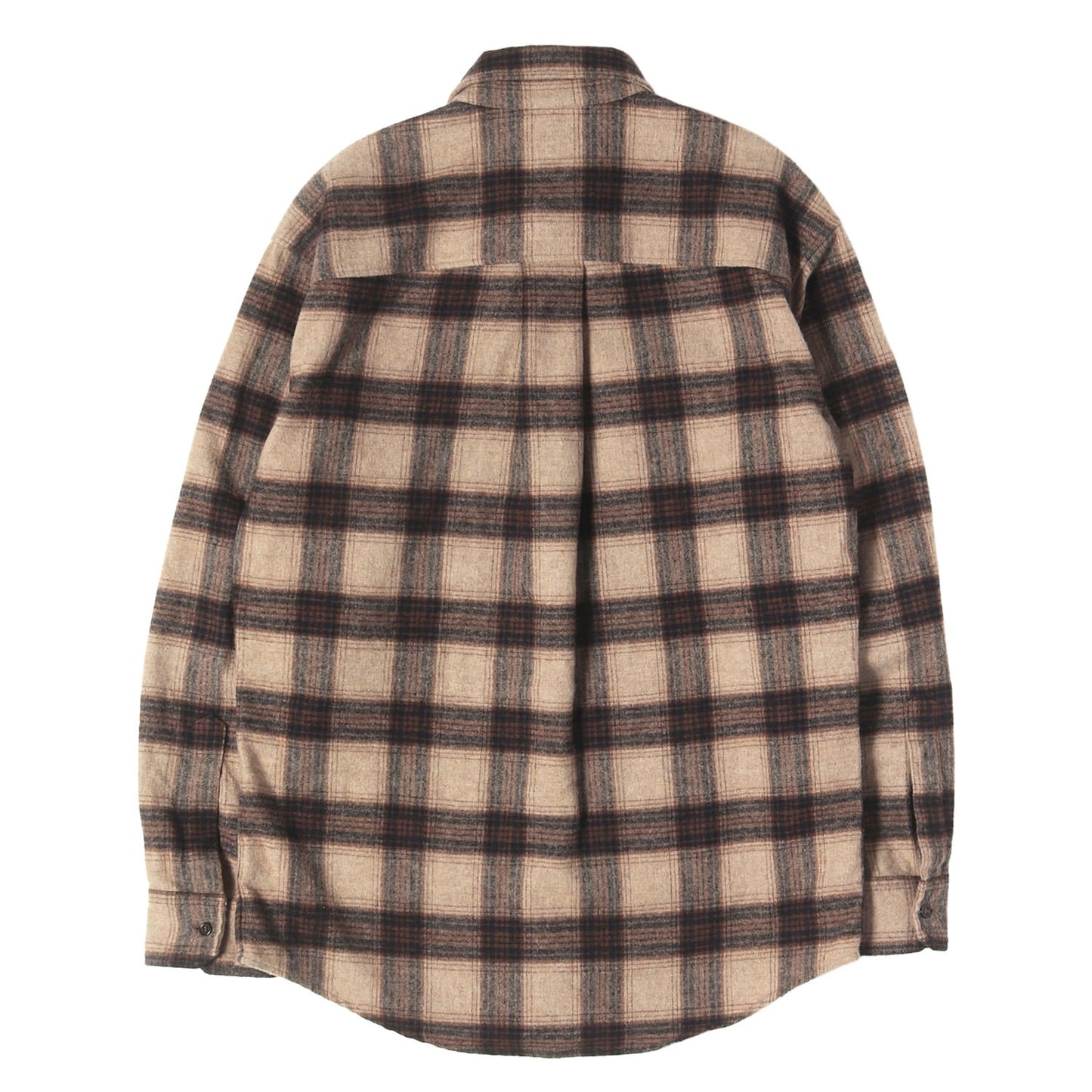 24AW ドロップショルダー チェック ウールシャツ(Dropped Shoulder Shirt)