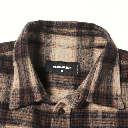 24AW ドロップショルダー チェック ウールシャツ(Dropped Shoulder Shirt)