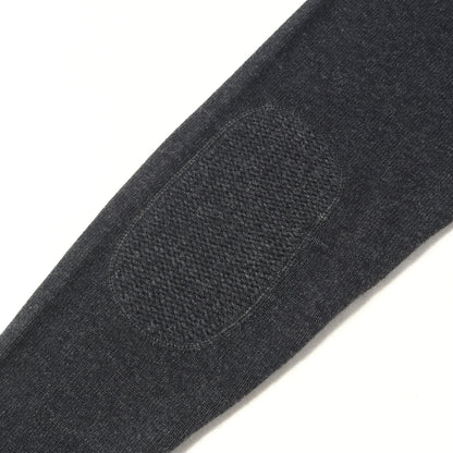 00s エルボーパッチ付き ロゴ刺繍 ハイネック ハーフジップ ウール ニット