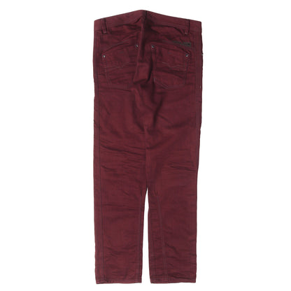 シワ加工 スリムテーパード カラー デニムパンツ(WASH 008QU DARRON REGULAR SLIM-TAPERED)