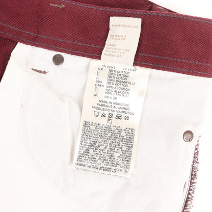 シワ加工 スリムテーパード カラー デニムパンツ(WASH 008QU DARRON REGULAR SLIM-TAPERED)