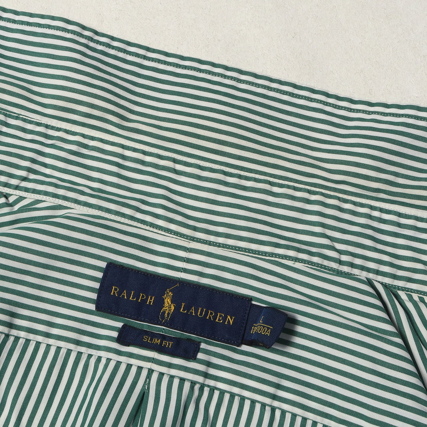 ワンポイント刺繍 ストライプ BD シャツ Ralph Lauren