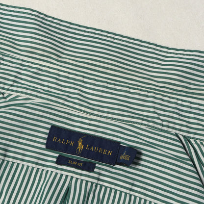ワンポイント刺繍 ストライプ BD シャツ Ralph Lauren