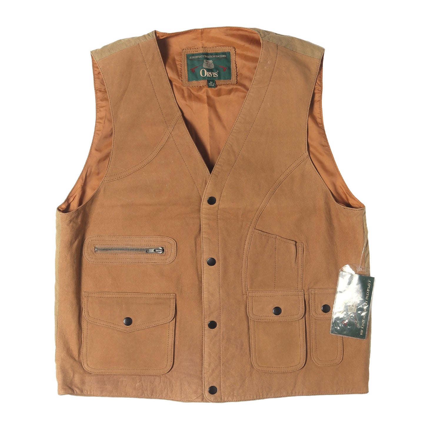 [希少 デッドストック] 90s レザー コンビ ハンティング ベスト / ORVIS オービス