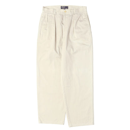 90s ポロチノ ツータック コットン チノパンツ / マカオ製 POLO CHINO