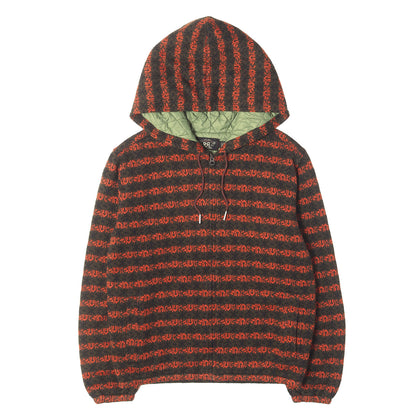総柄ジャガードニット 裏地キルティング ジップ パーカー (Jacquard Knit Jersey Full Zip Hoodie)