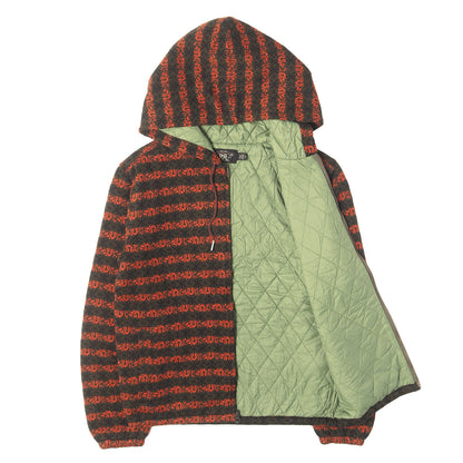 総柄ジャガードニット 裏地キルティング ジップ パーカー (Jacquard Knit Jersey Full Zip Hoodie)