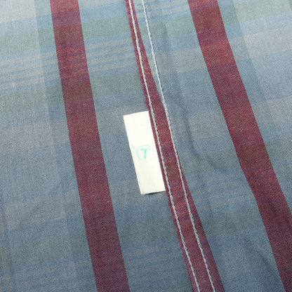 JEANS グラデーションチェック ボタンダウン 半袖シャツ