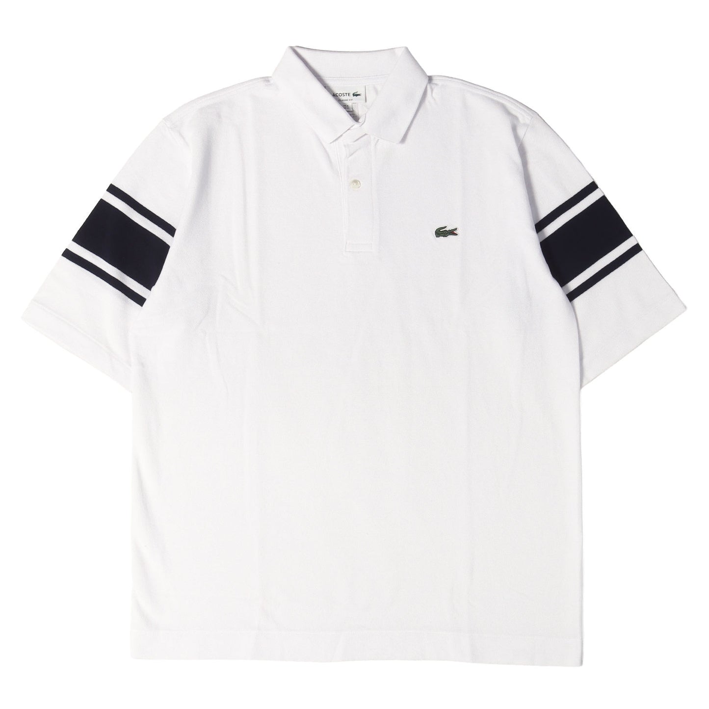 22AW 袖ボーダー ビッグサイズ 鹿の子ポロシャツ(CLASSIC FIT)