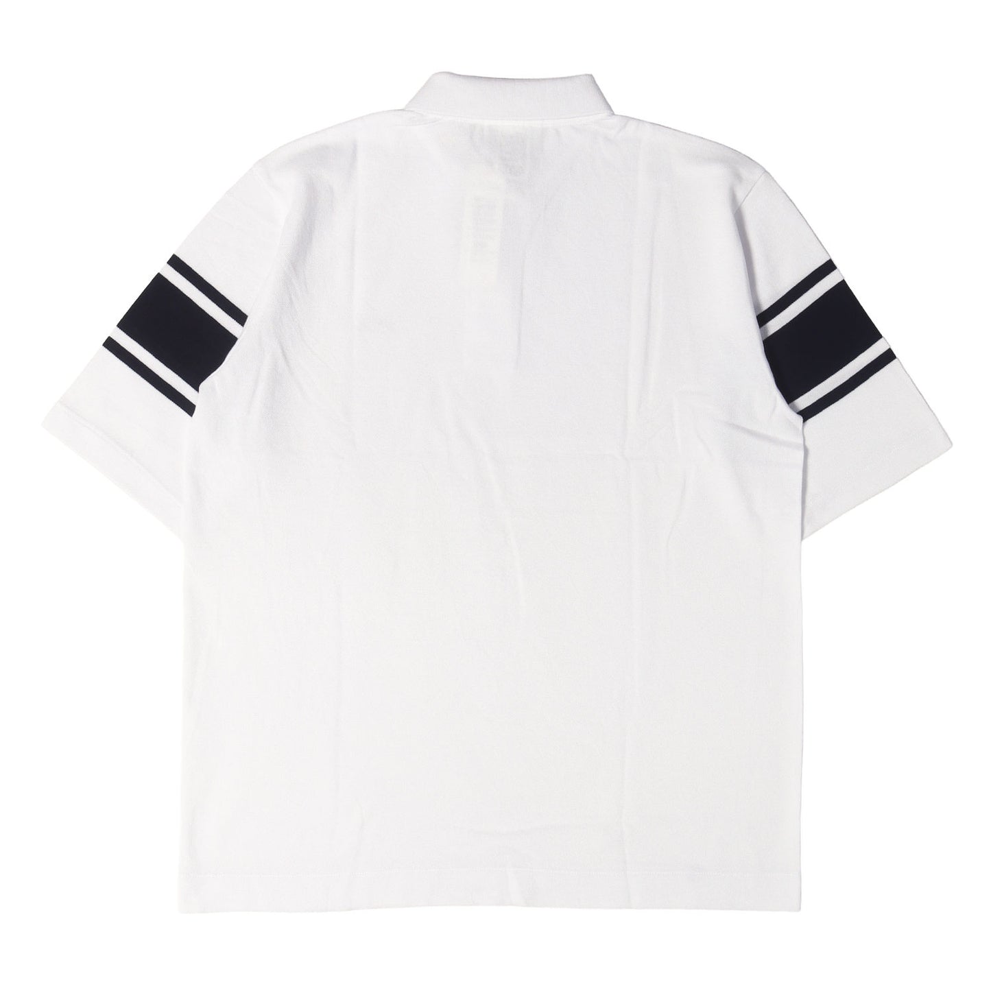 22AW 袖ボーダー ビッグサイズ 鹿の子ポロシャツ(CLASSIC FIT)