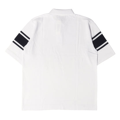 22AW 袖ボーダー ビッグサイズ 鹿の子ポロシャツ(CLASSIC FIT)