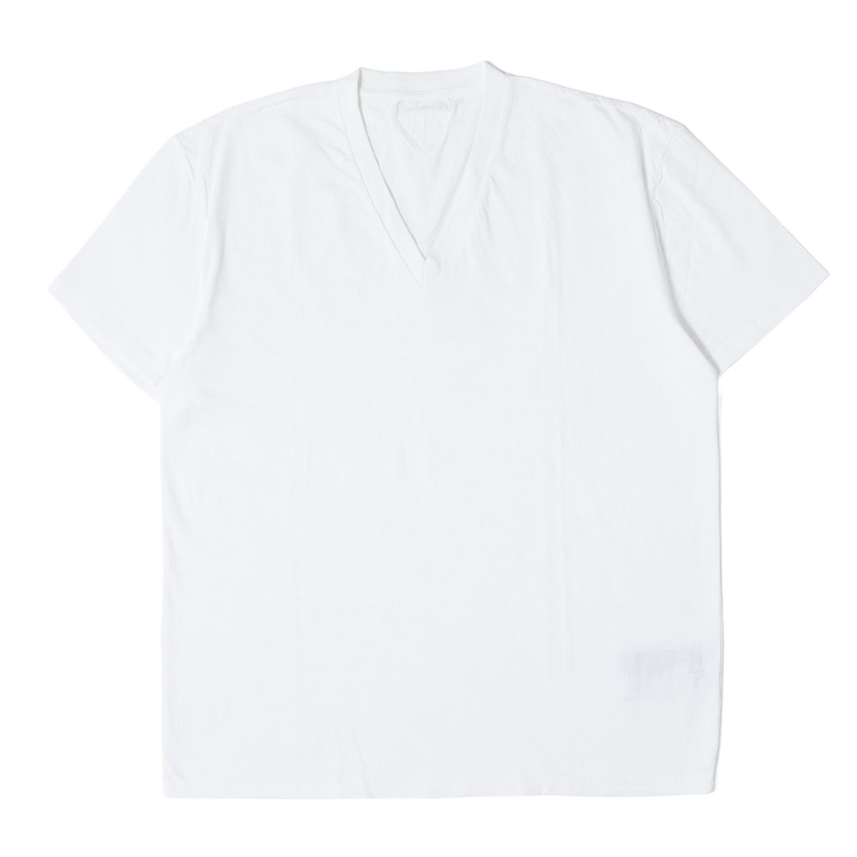 三角パッチ付き Vネック プレーン Tシャツ