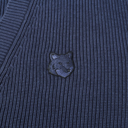 24SS フォックスヘッド リブニット カーディガン(BOLD FOX HEAD PATCH COMFORT RIBBED CARDIGAN)