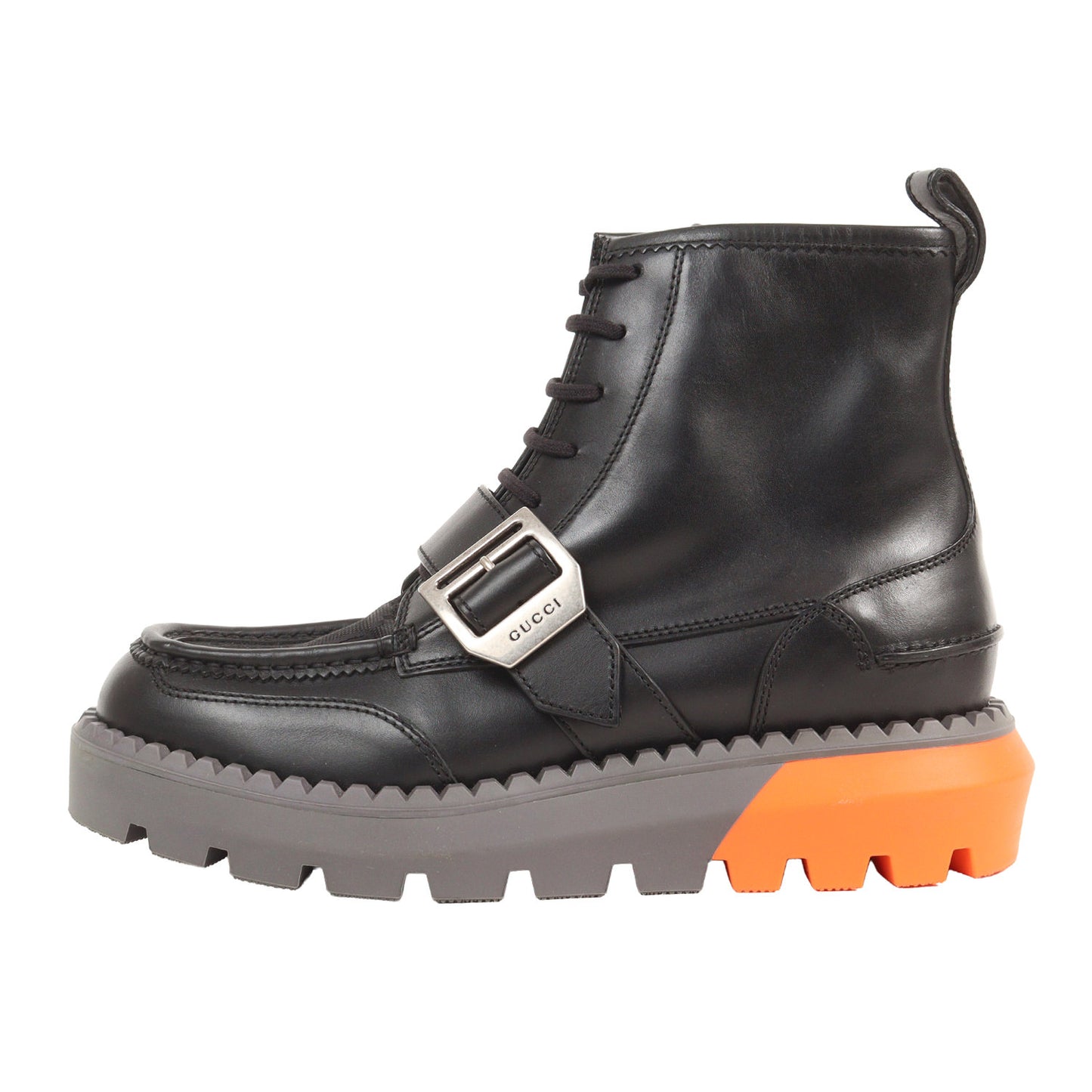 23AW GGモノグラムキャンバス トゥ レースアップ レザーブーツ(GG Lace-Up Boot)